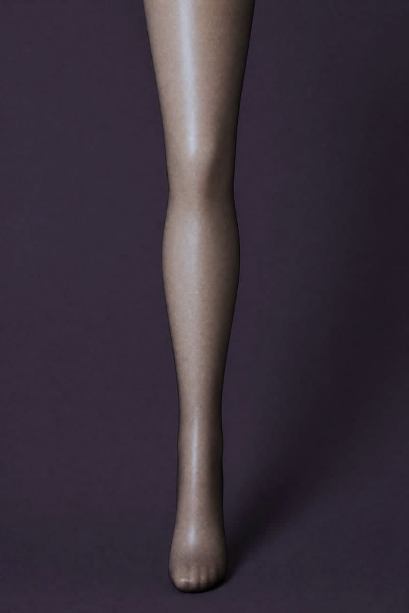 Sheer 8 on the standard leg form, 8 denier, photographed under photography standard PS-01
