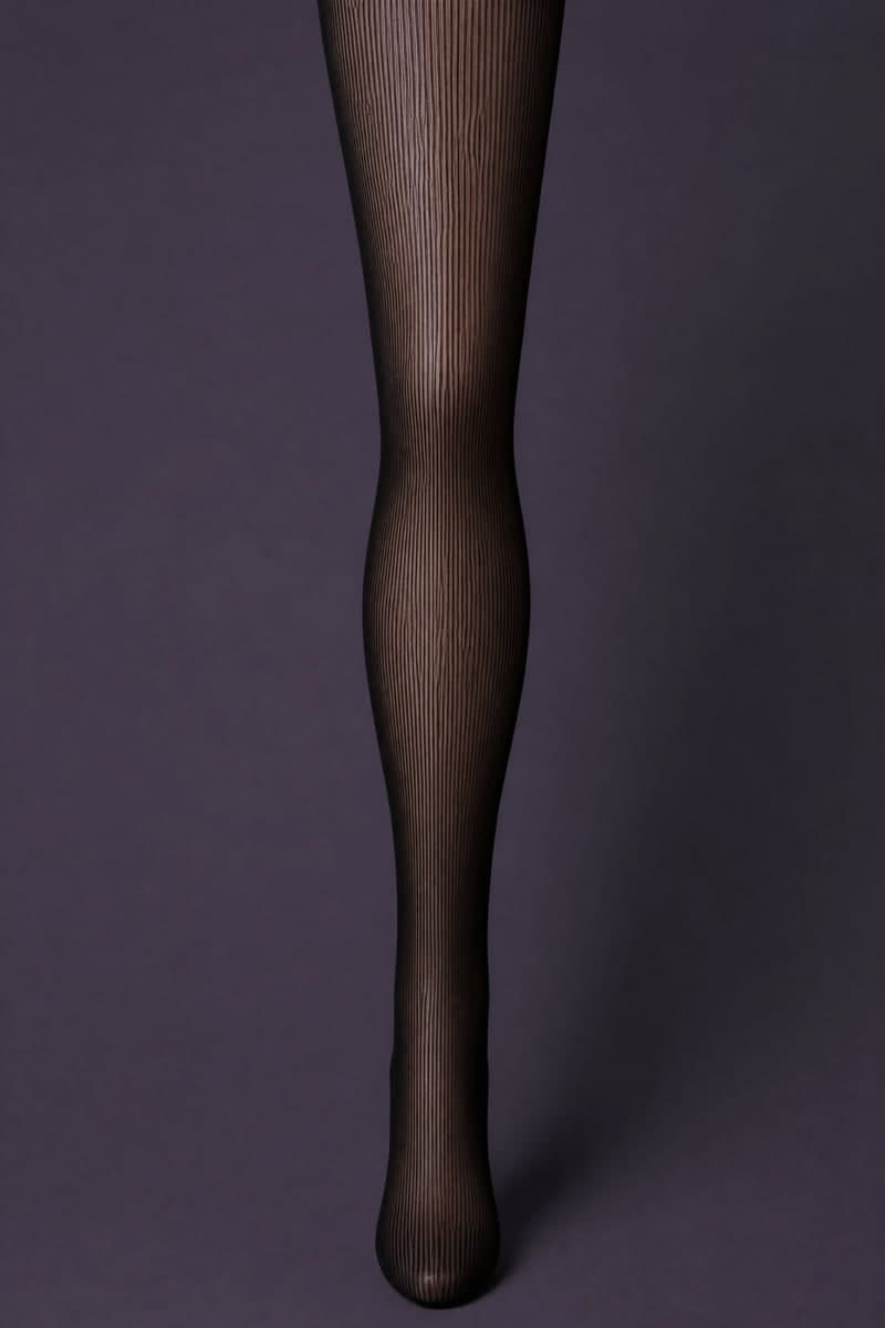 Semi 40 Rib on the standard leg form, 40 denier, photographed under photography standard PS-01